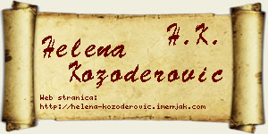 Helena Kozoderović vizit kartica